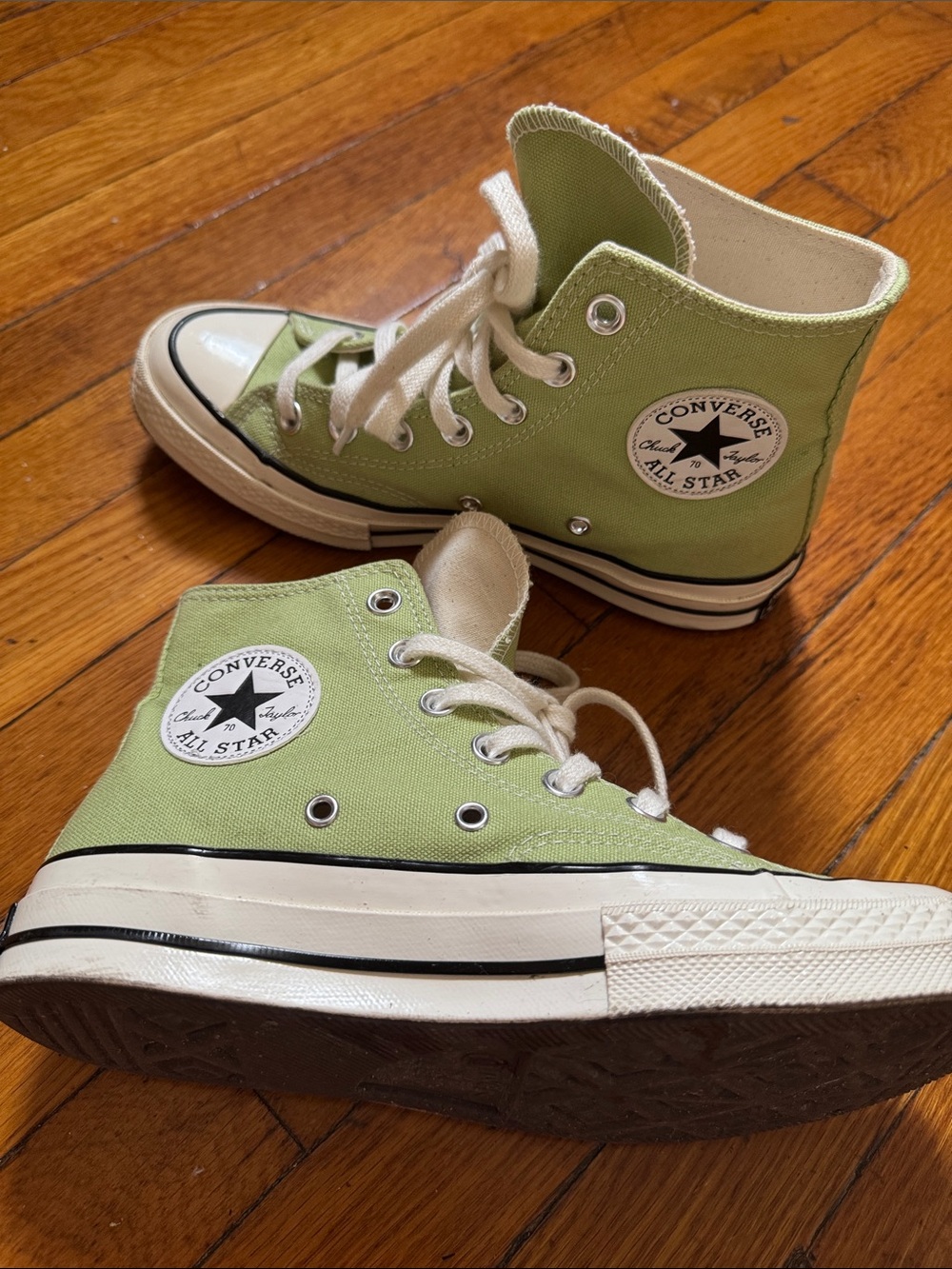 Converse High Top Sneakers - Sage Green & White